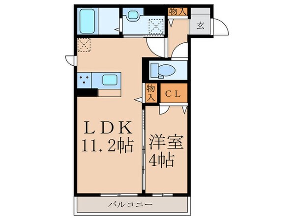 D-ROOM浜町Ⅱ　B棟の物件間取画像